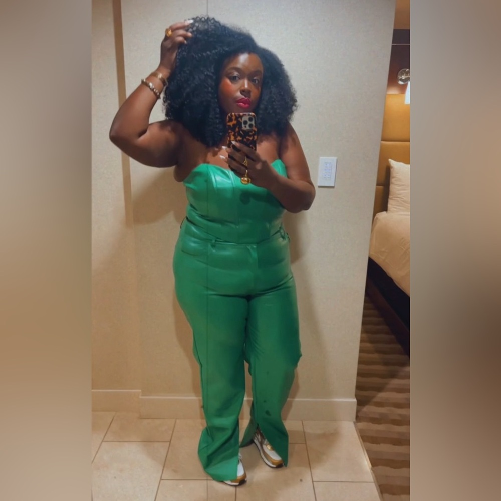COPY - Eloquii Green Faux Leather 2 PC Set